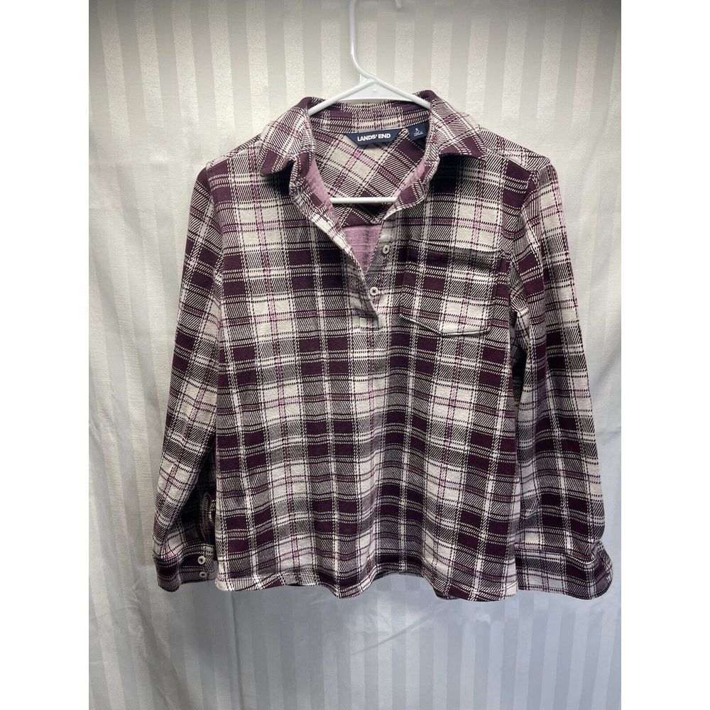 Lanes End Womans Flannel‎ shirt stretch Size Small